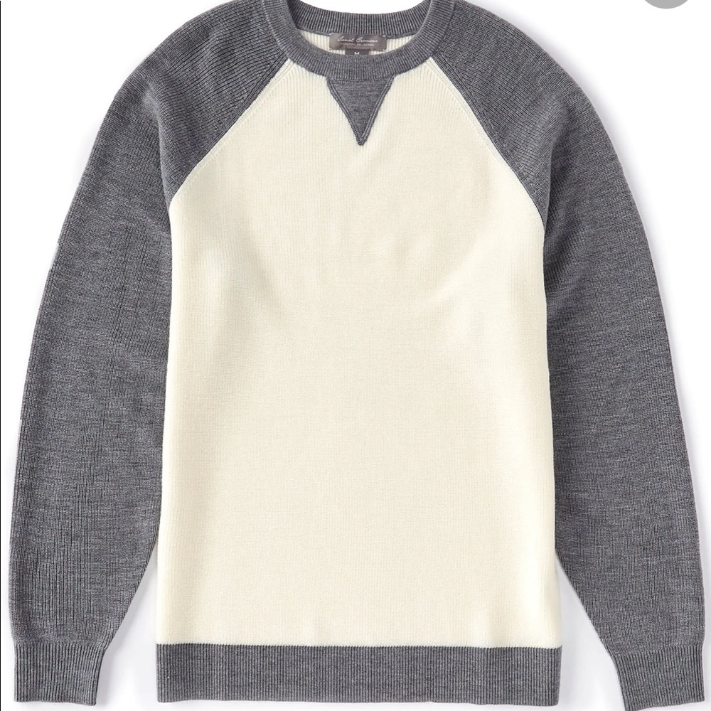 Host Pick Daniel Cremieux Signature Wool Raglan Colorblock Crew Neck Sweater